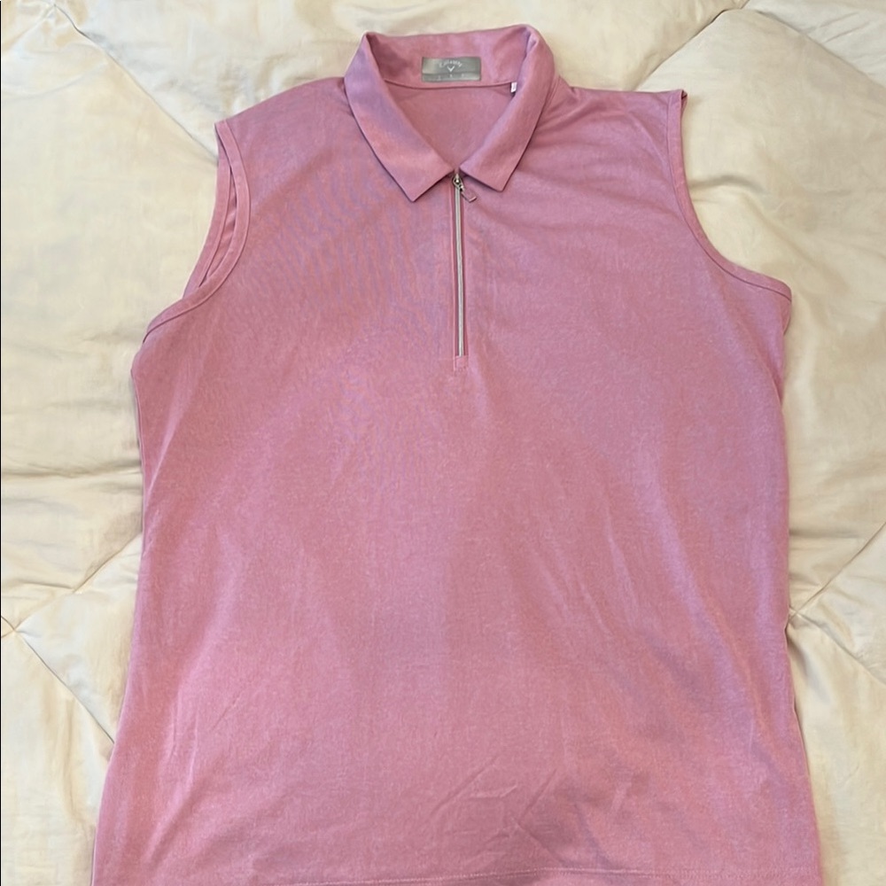 Callaway Pink Muscle Tee Polo Top